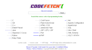 Tampilan Muka dari CodeFetch.com